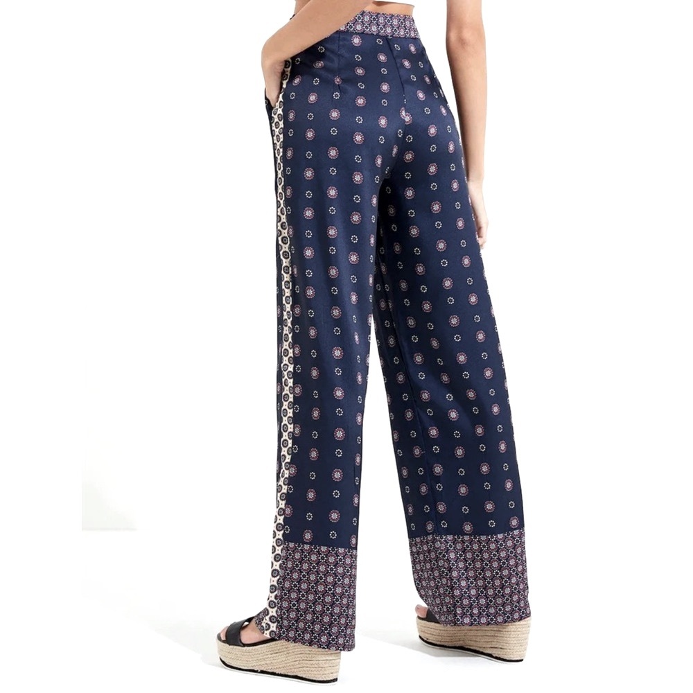 Zara Contrasting Multicolored Floral Print Trousers Pants  Boho Medium